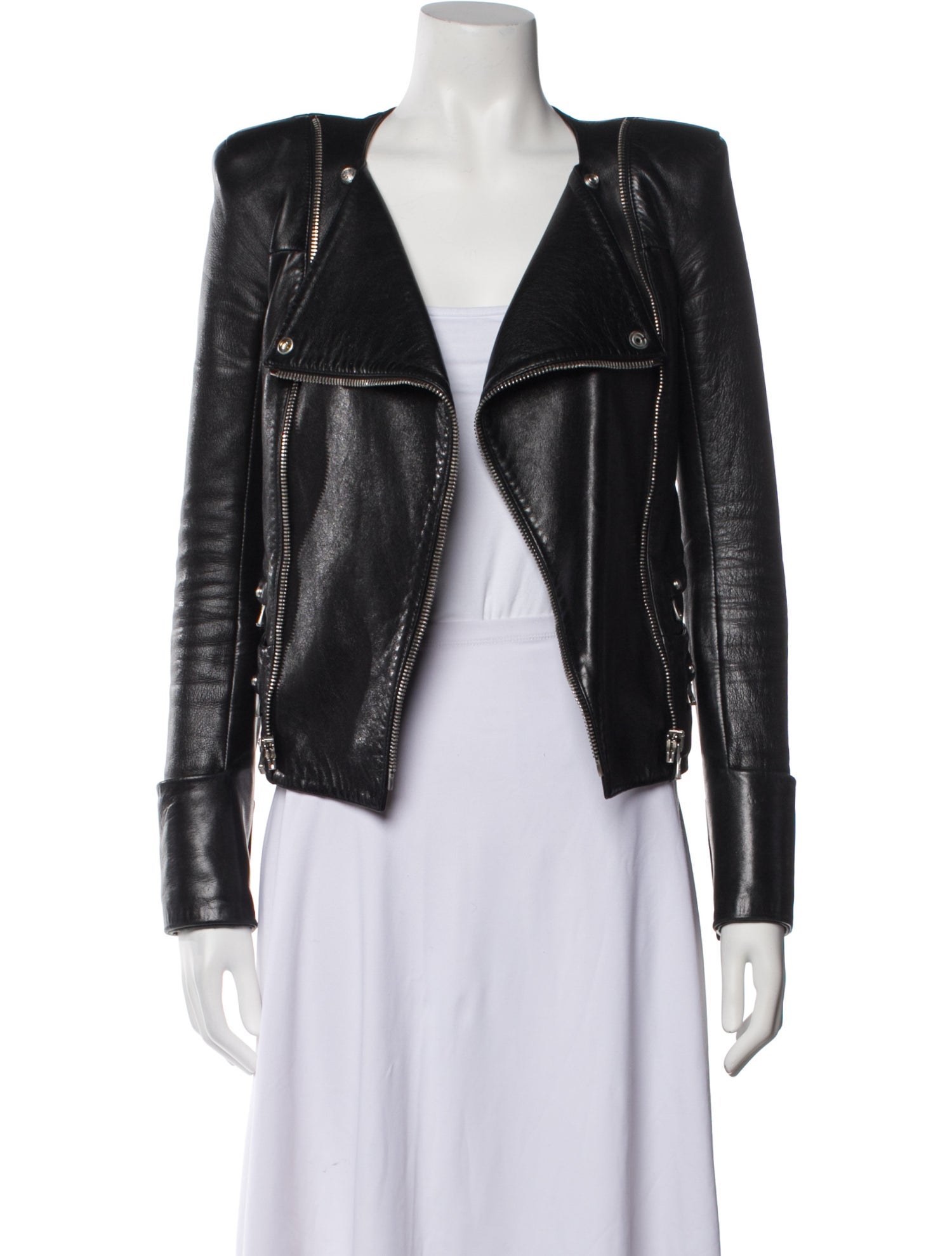 Balmain Lambskin Biker Jacket