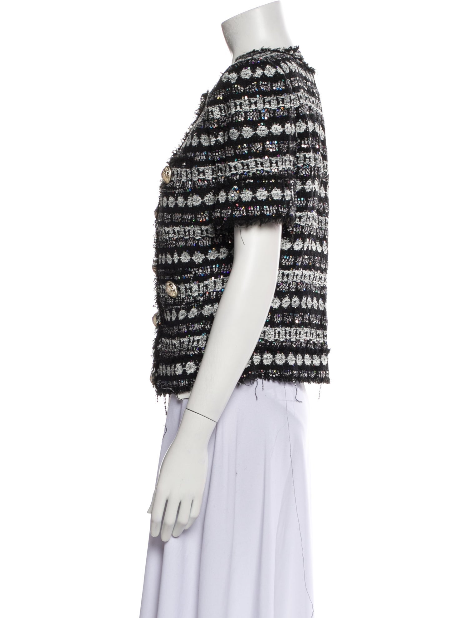 Balmain Tweed Pattern Evening Jacket