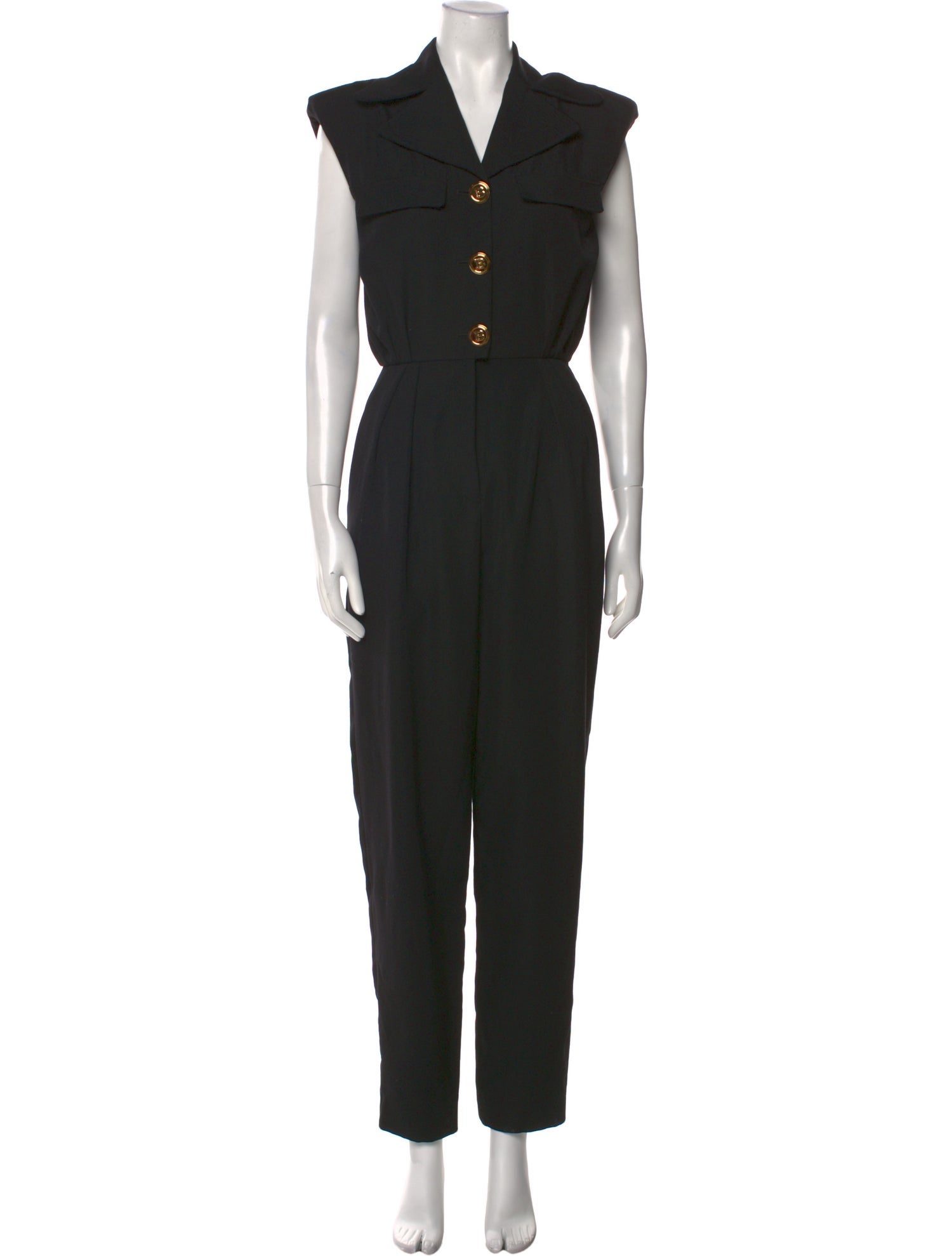 Balmain Wool V-Neck Jumpsuit w/ Tags