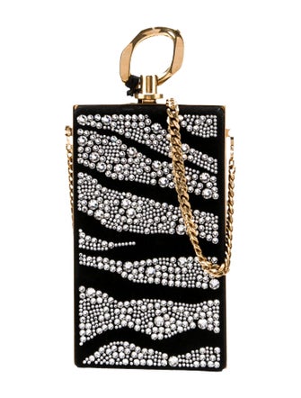 Balmain Crystal Embellishment Chain Linked Evening Bag