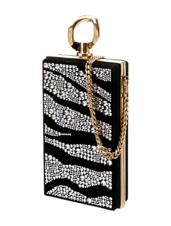 Balmain Crystal Embellishment Chain Linked Evening Bag