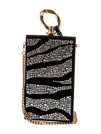 Balmain Crystal Embellishment Chain Linked Evening Bag