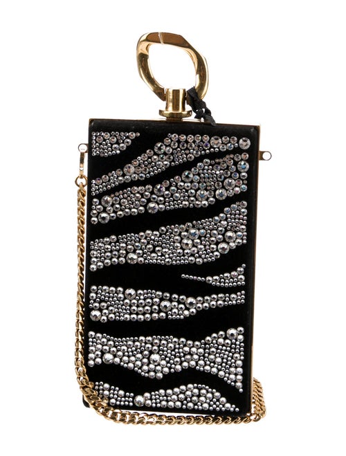Balmain Crystal Embellishment Chain Linked Evening Bag