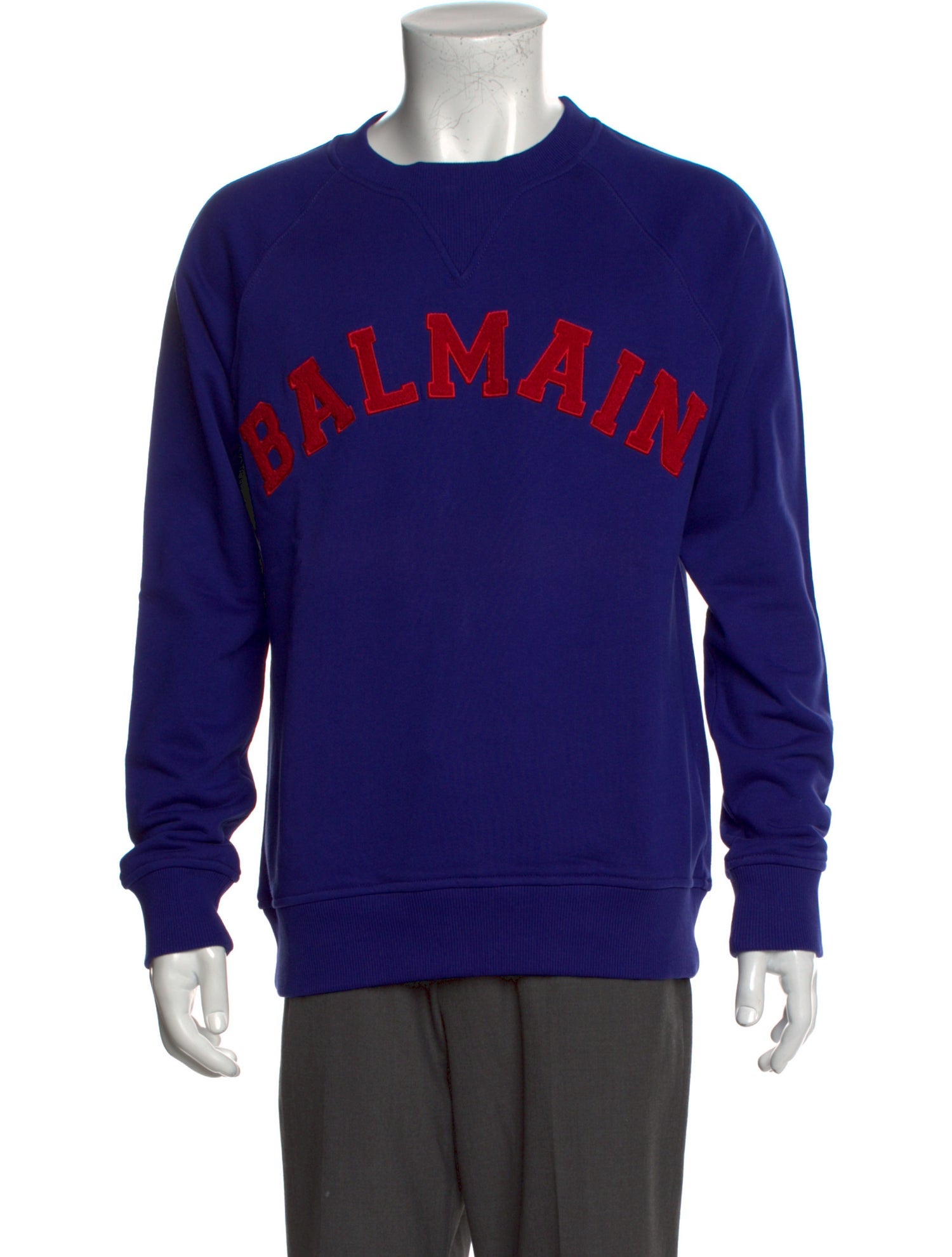 Balmain Graphic Print Crew Neck Sweatshirt