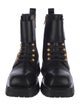 Balmain Leather Studded Accents Combat Boots