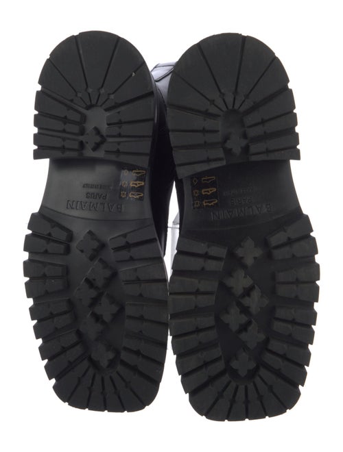 Balmain Leather Studded Accents Combat Boots