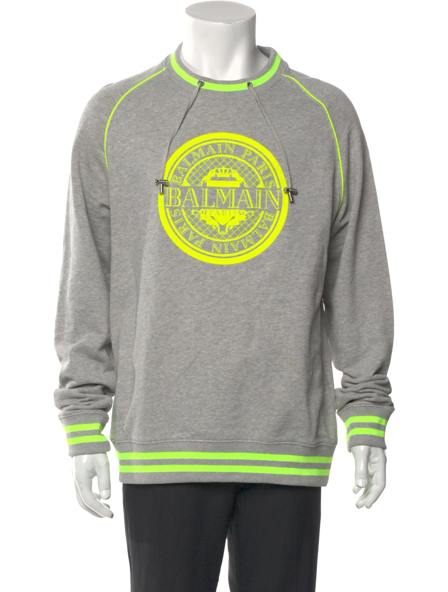 Balmain Graphic Print Crew Neck Sweatshirt