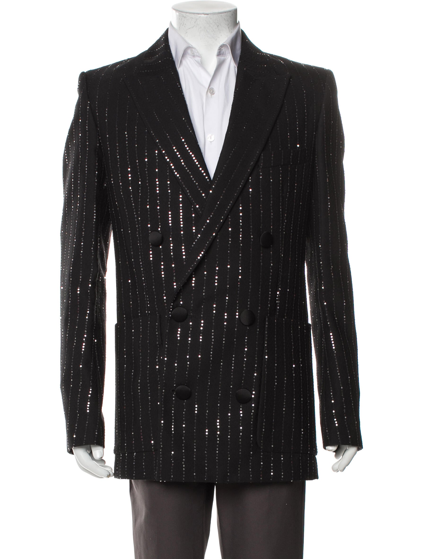 Balmain Virgin Wool Striped Blazer w/ Tags