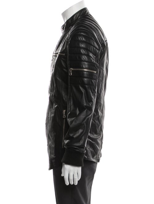 Balmain Lamb Leather Utility Jacket