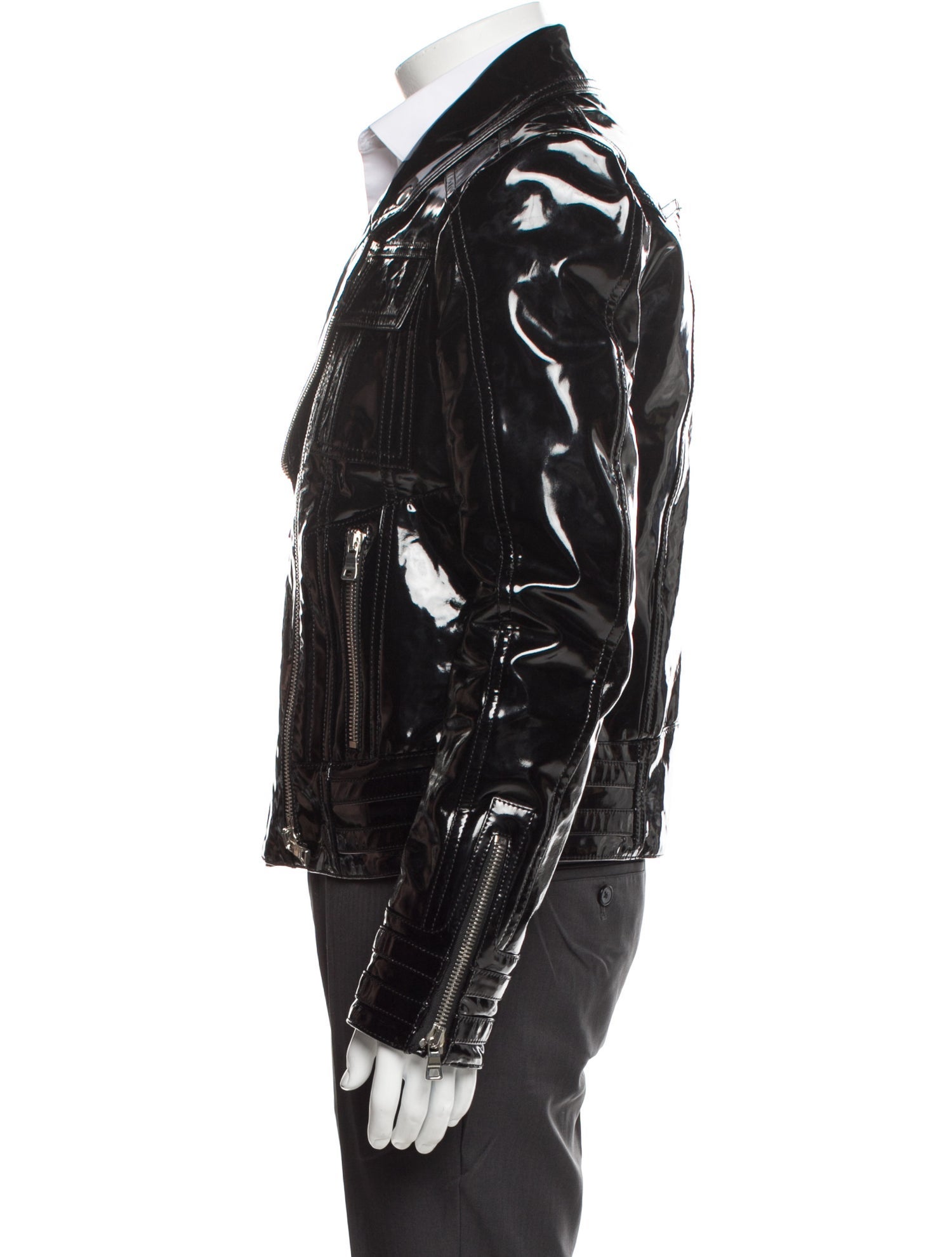 Balmain Lamb Leather Moto Jacket