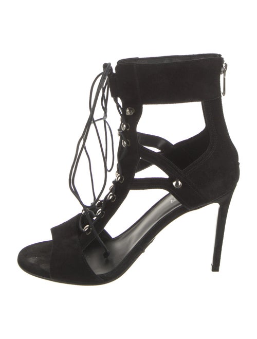 Balmain Suede T-Strap Pumps