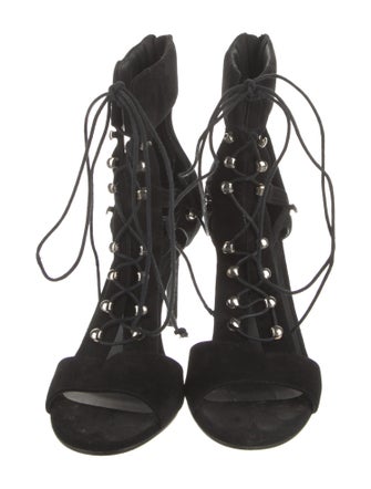 Balmain Suede T-Strap Pumps