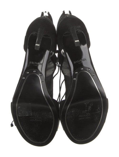 Balmain Suede T-Strap Pumps