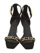 Balmain Suede Chain-Link Accents Sandals