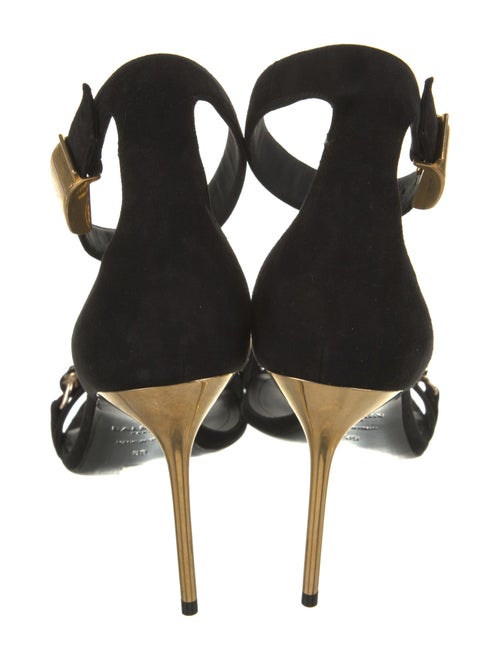 Balmain Suede Chain-Link Accents Sandals