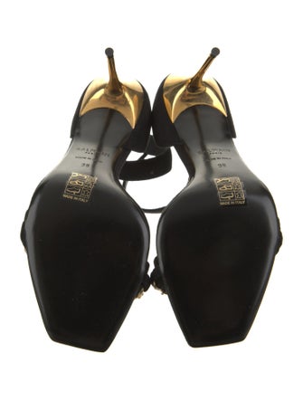 Balmain Suede Chain-Link Accents Sandals