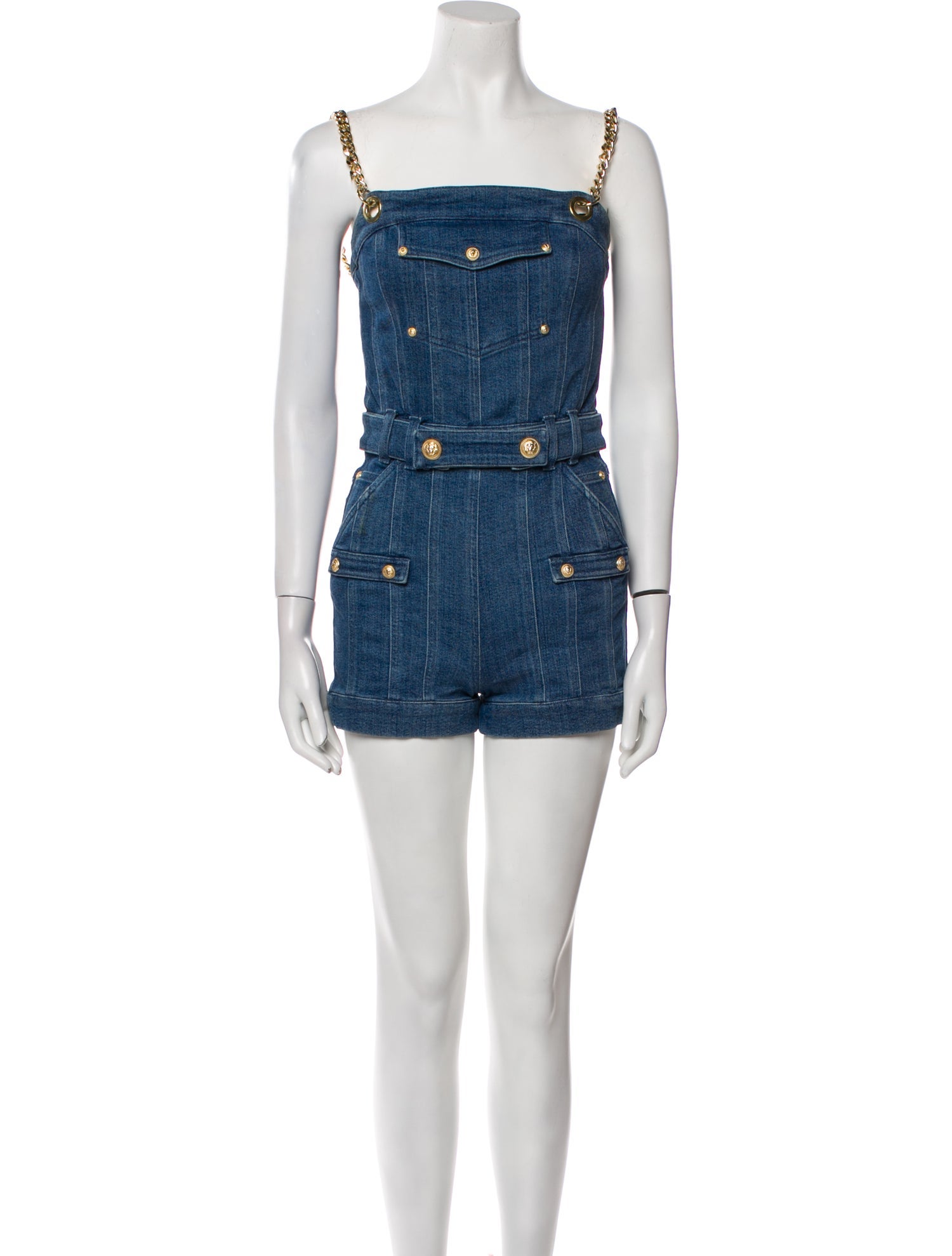 Balmain Square Neckline Romper