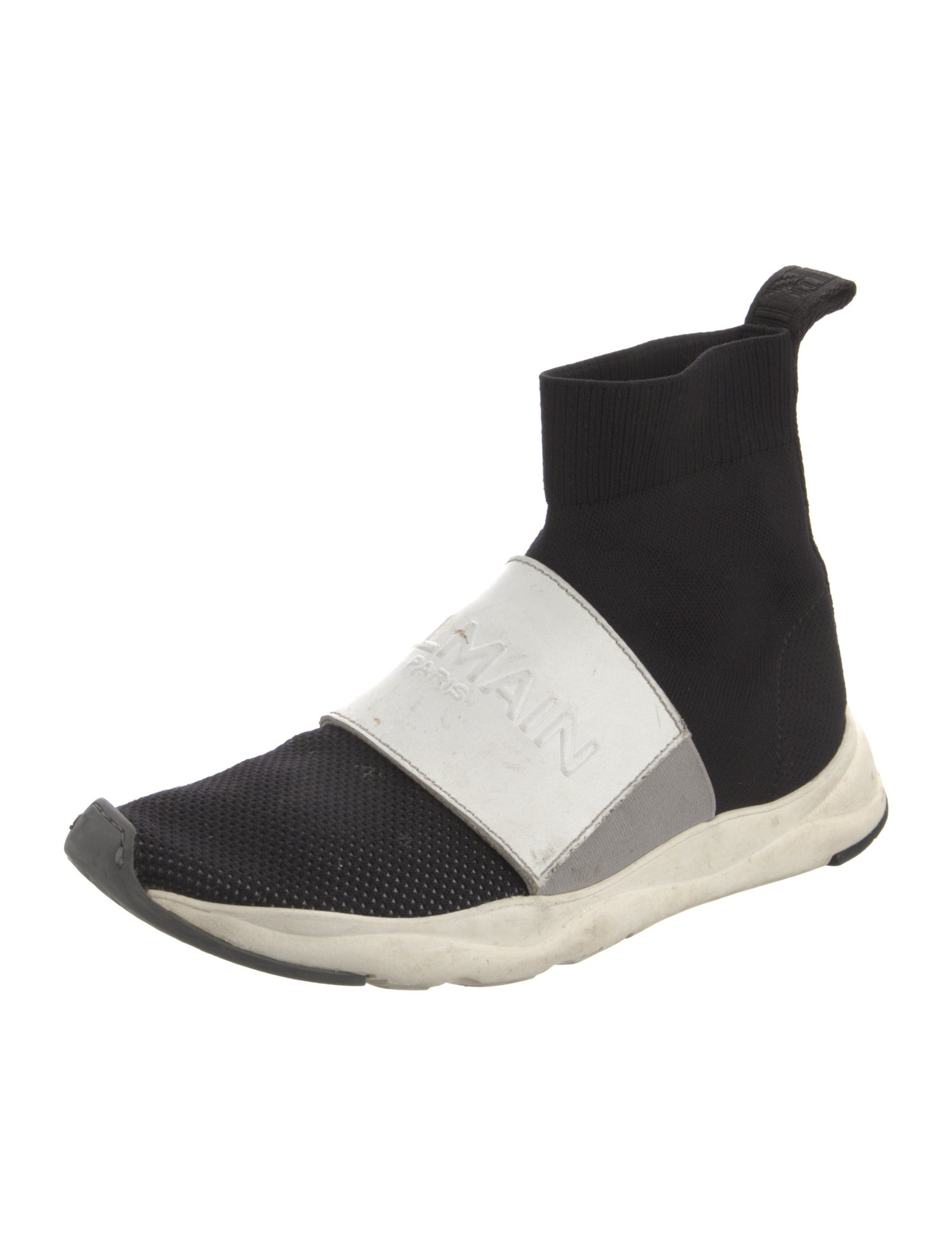 Balmain Colorblock Pattern Sock Sneakers