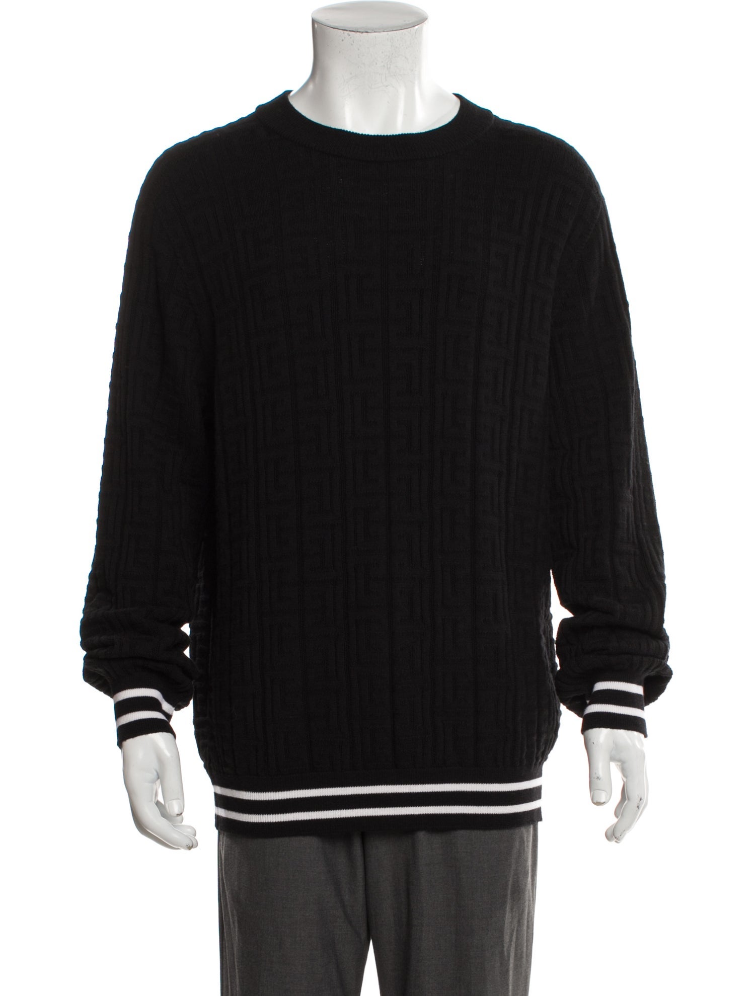 Balmain Merino Wool Striped Pullover w/ Tags