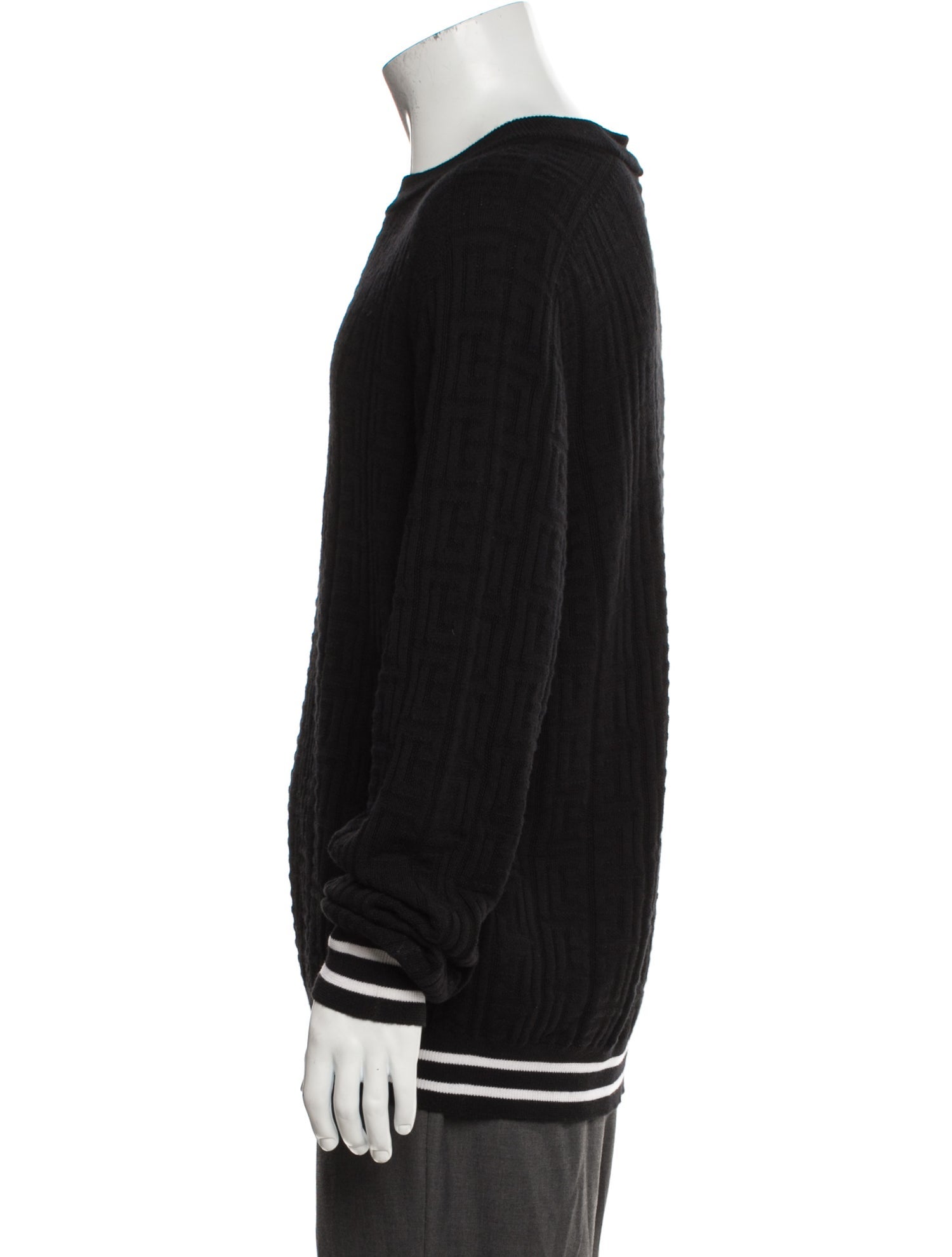 Balmain Merino Wool Striped Pullover w/ Tags