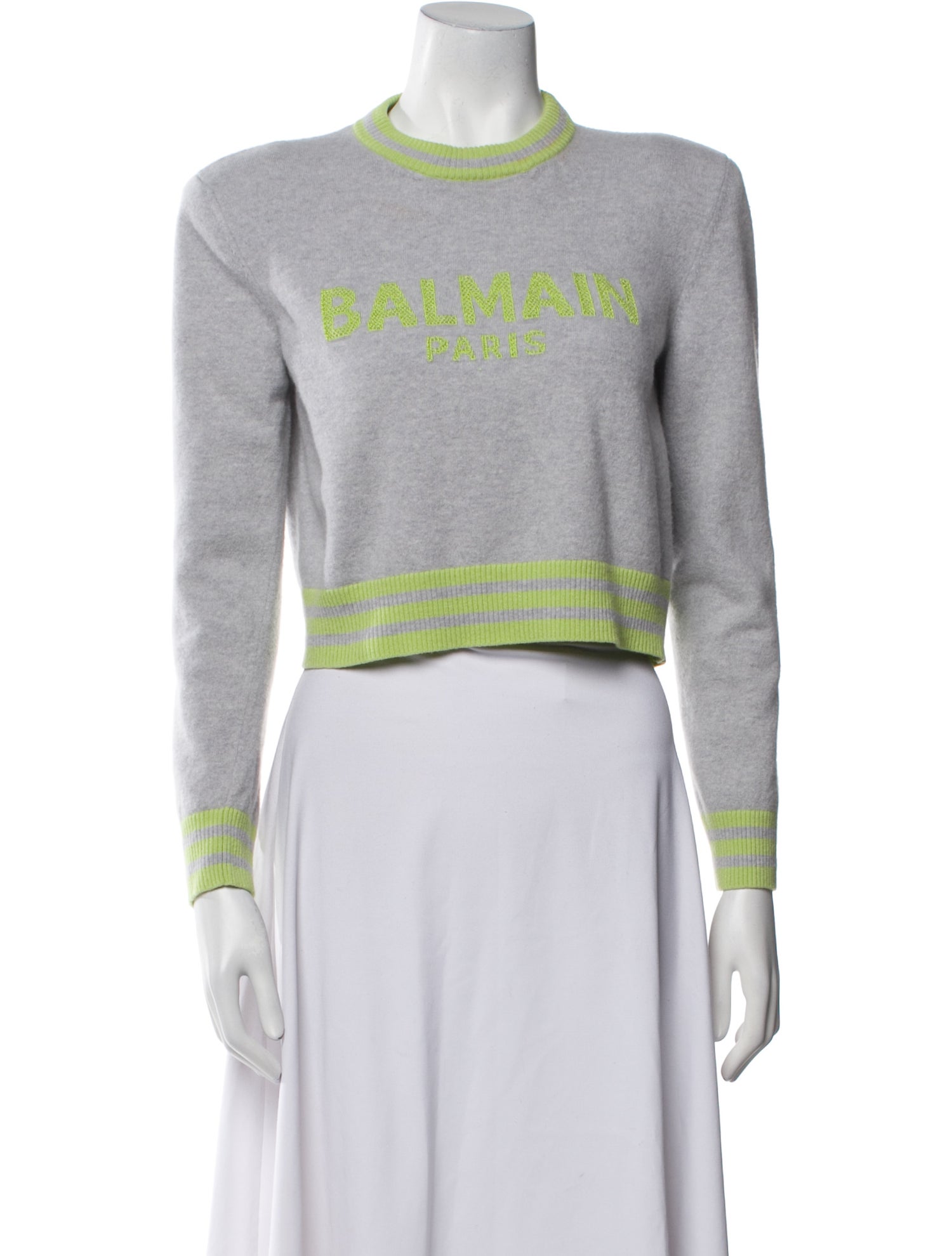 Balmain Wool Graphic Print Sweater