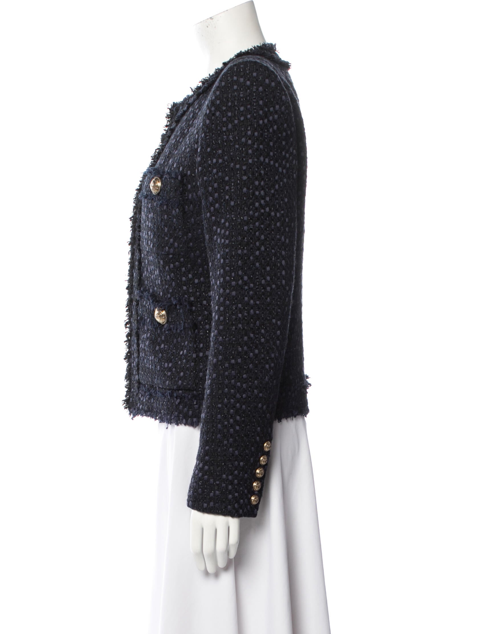 Balmain Tweed Tweed Pattern Jacket