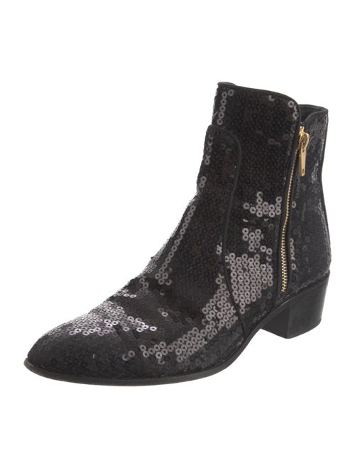 Balmain Sequins Sequin Embellishments Combat Boots