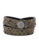 Balmain Python Leather Double Wrap Bracelet