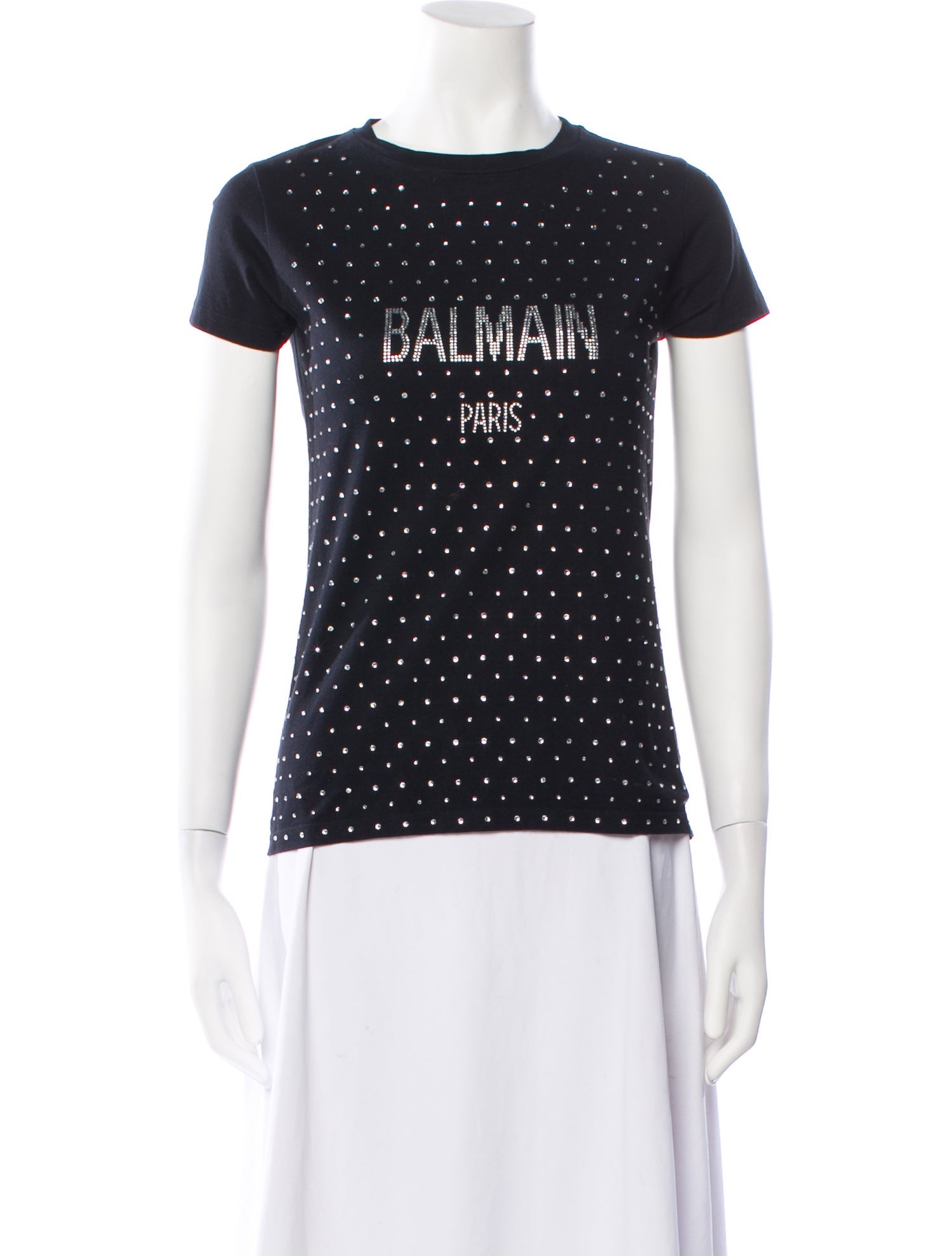 Balmain Embroidered Short Sleeve Top
