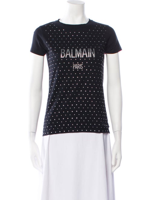 Balmain Embroidered Short Sleeve Top