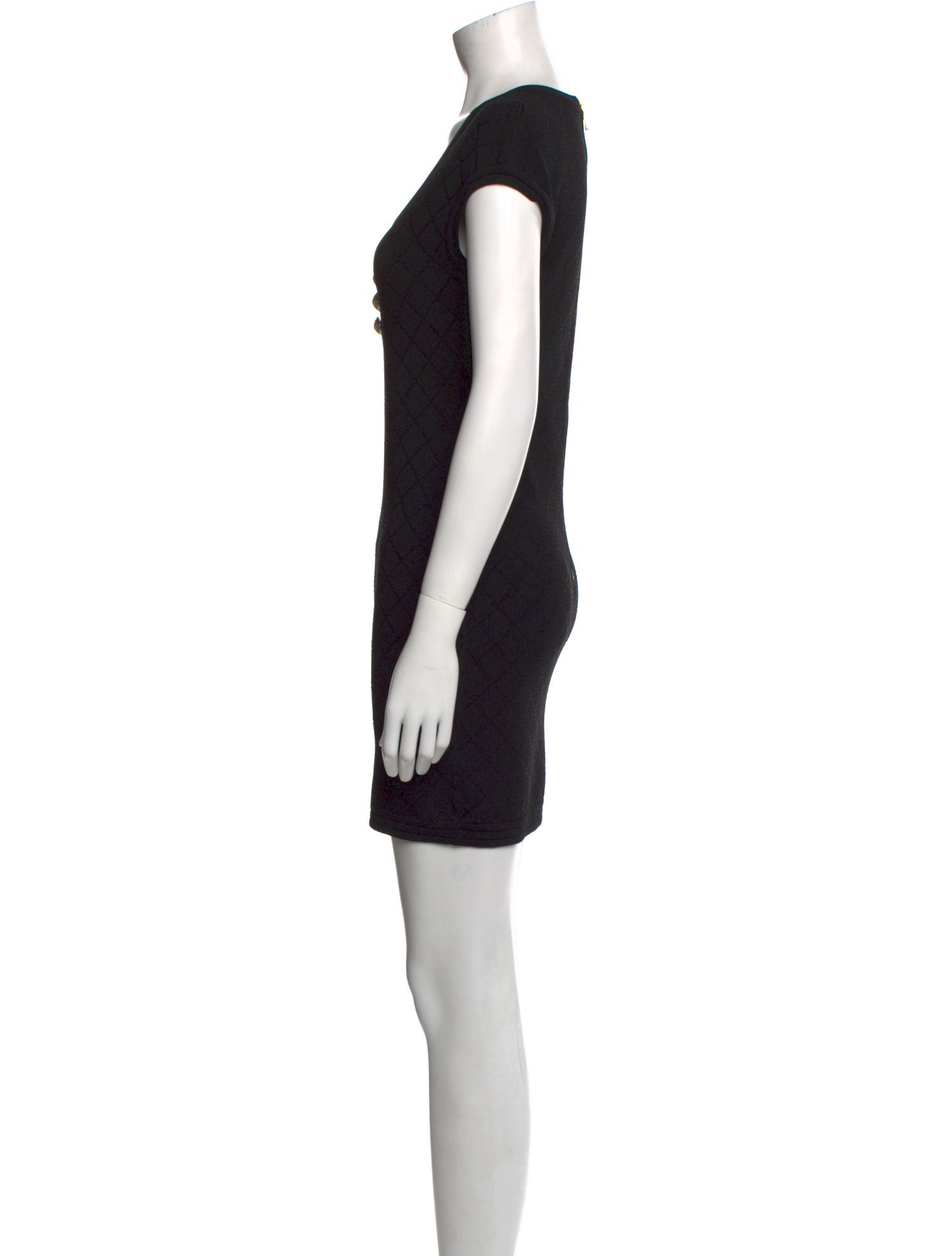 Balmain Scoop Neck Mini Dress