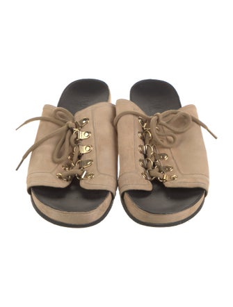 Balmain Suede Slides