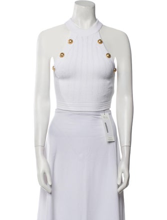 Balmain Virgin Wool Mock Neck Sweater