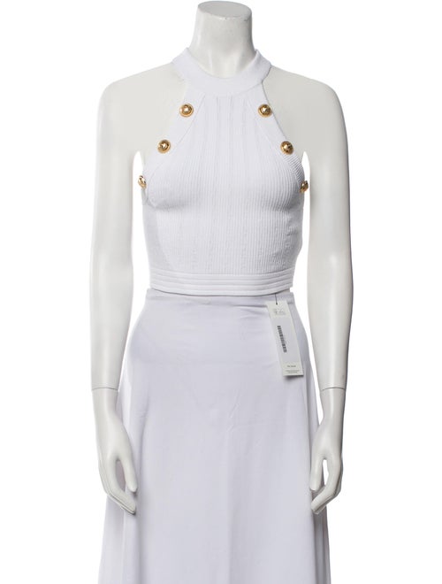 Balmain Virgin Wool Mock Neck Sweater