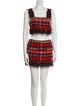 Balmain Tweed Pattern Chain-Link Accents Skirt Suit