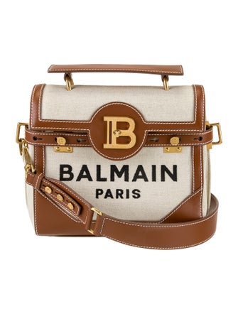 Balmain Canvas Top Handle Bag