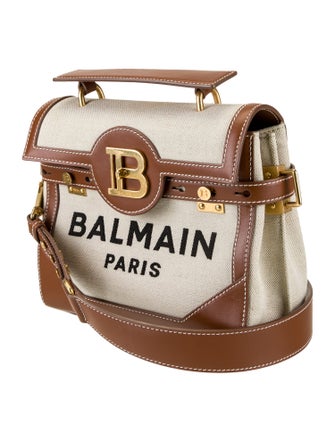 Balmain Canvas Top Handle Bag