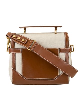 Balmain Canvas Top Handle Bag