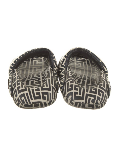 Balmain Leather Printed Slides