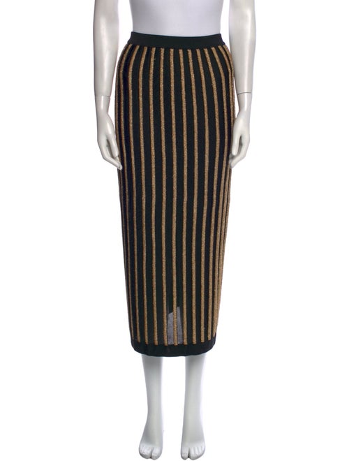 Balmain Striped Midi Length Skirt