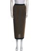 Balmain Striped Midi Length Skirt