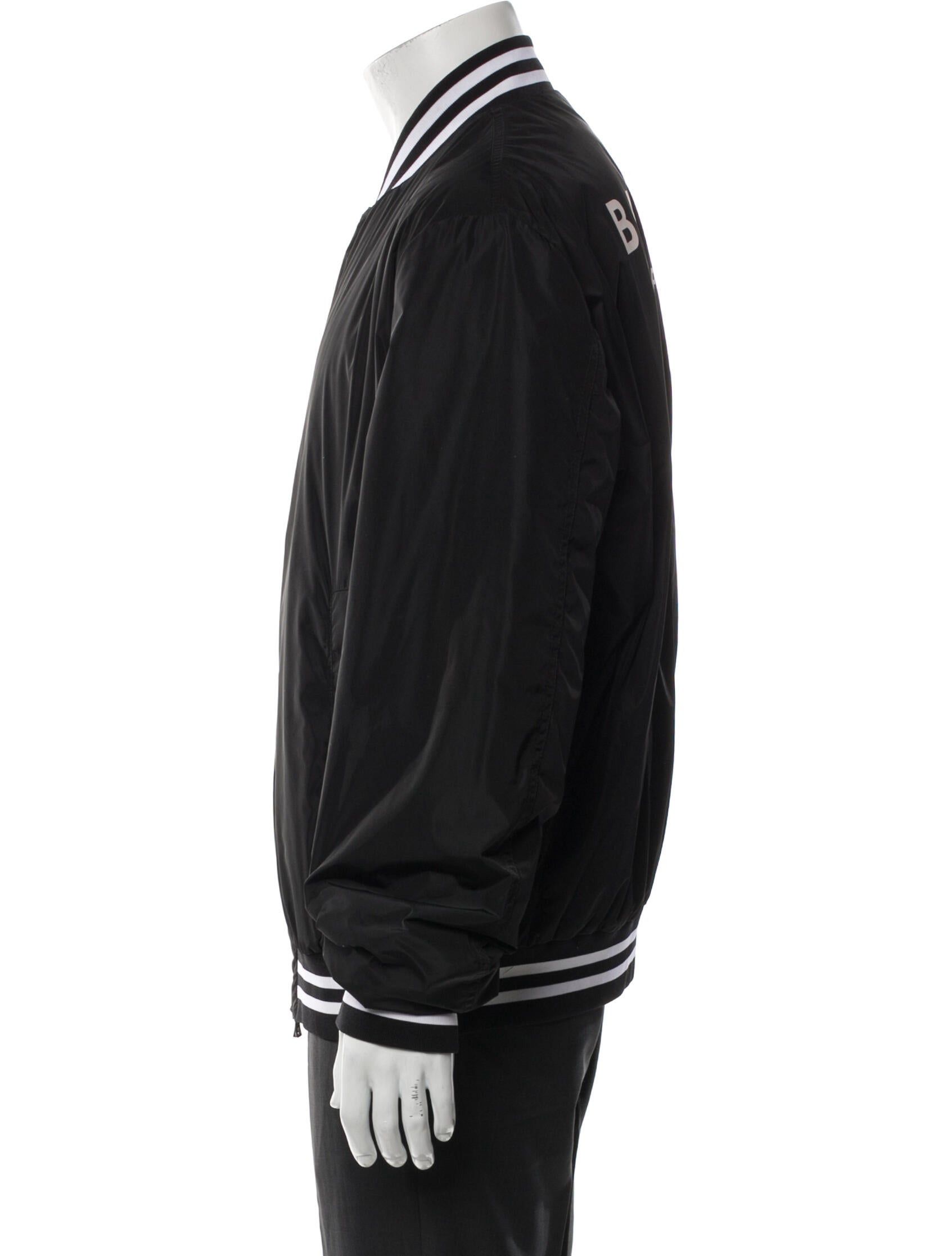 Balmain Striped Bomber Jacket