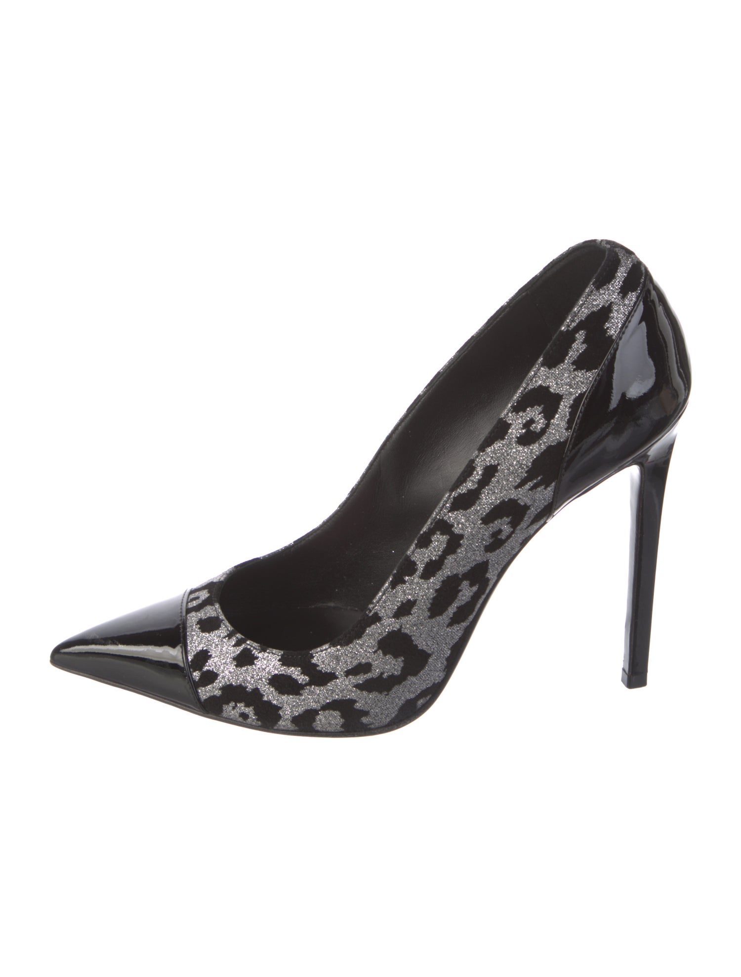 Balmain Glitter Animal Print Pumps