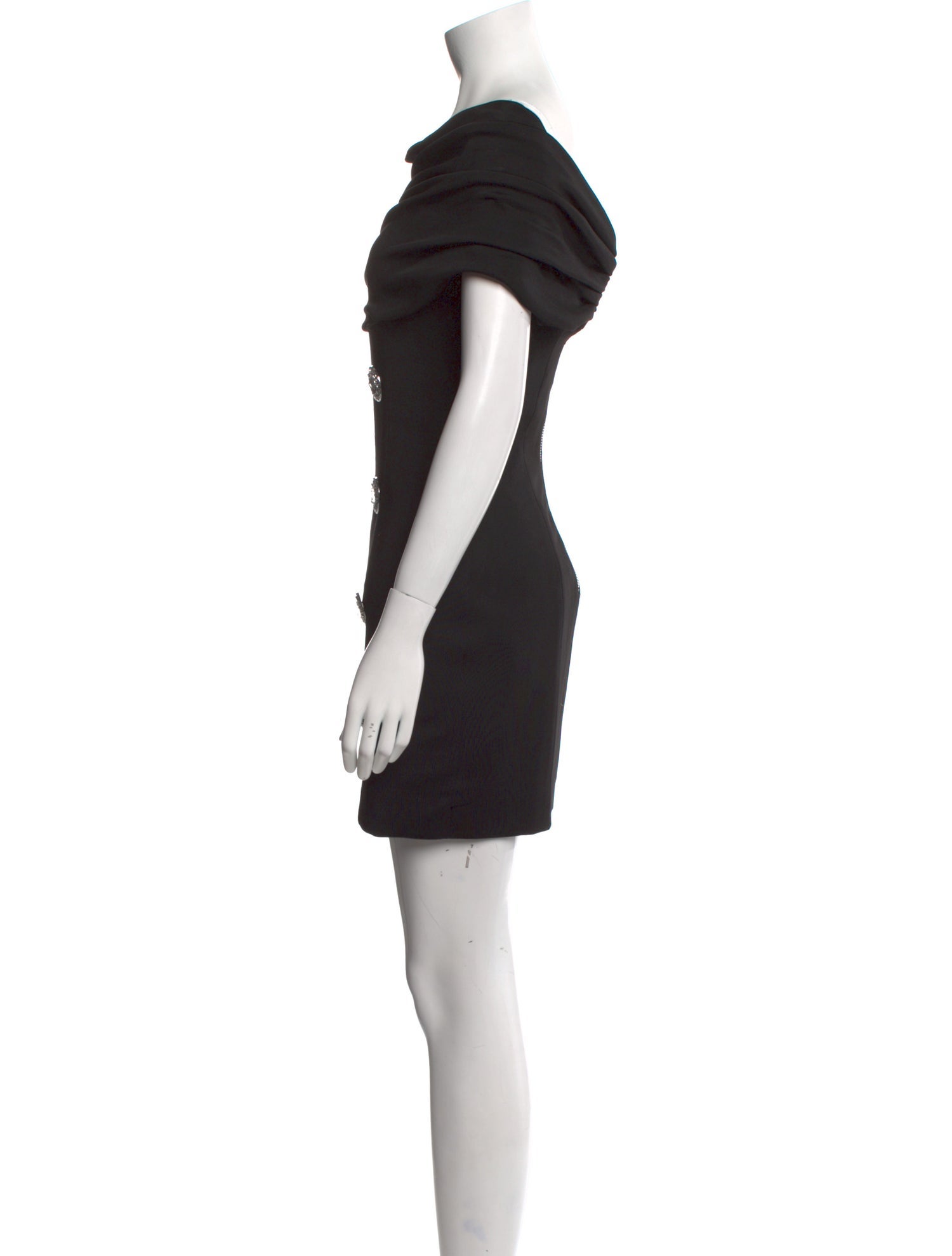 Balmain Cowl Neck Mini Dress
