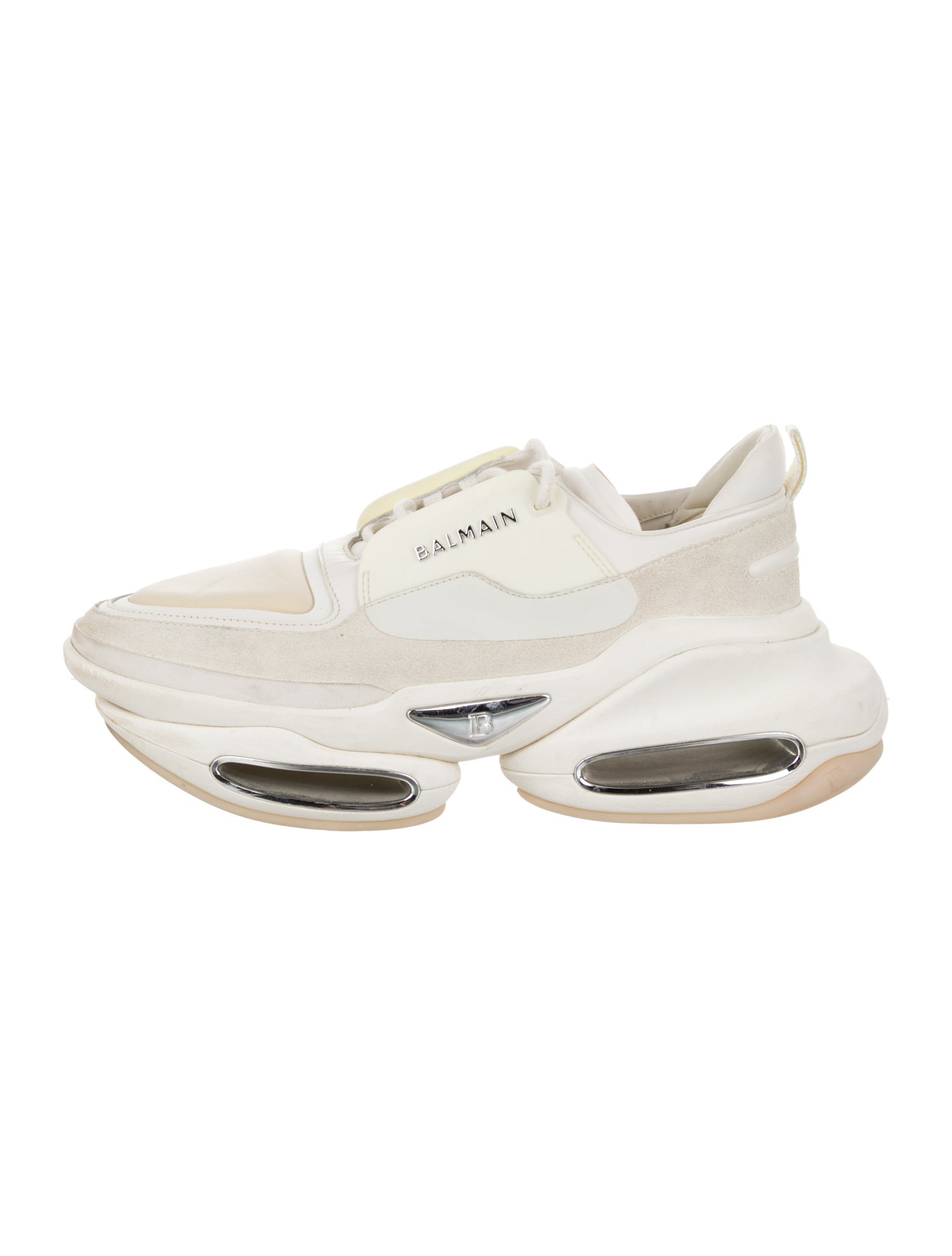 Balmain Suede Printed Sneakers