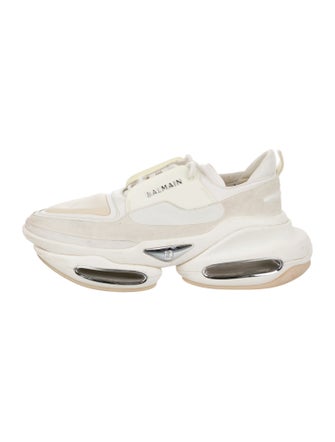 Balmain Suede Printed Sneakers