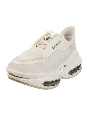 Balmain Suede Printed Sneakers