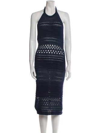 Balmain Halterneck Midi Length Dress