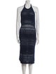 Balmain Halterneck Midi Length Dress