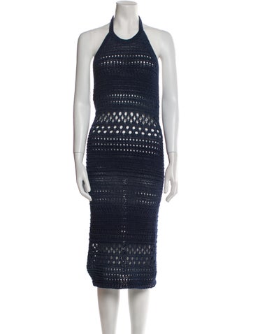 Balmain Dresses Halterneck Midi Length Dress Petite